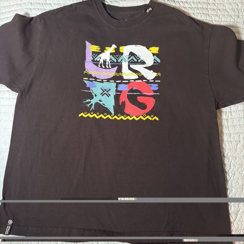 LRG T-Shirt Men 2XL Black Solid Logo -160